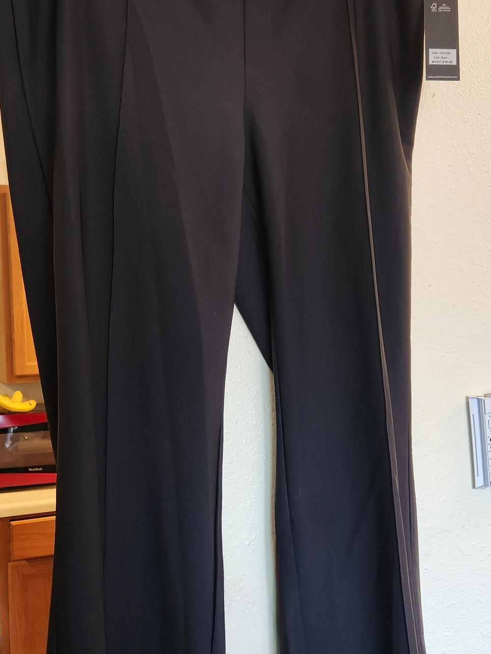 Karl Lagerfeld Black Wide-Leg Trousers